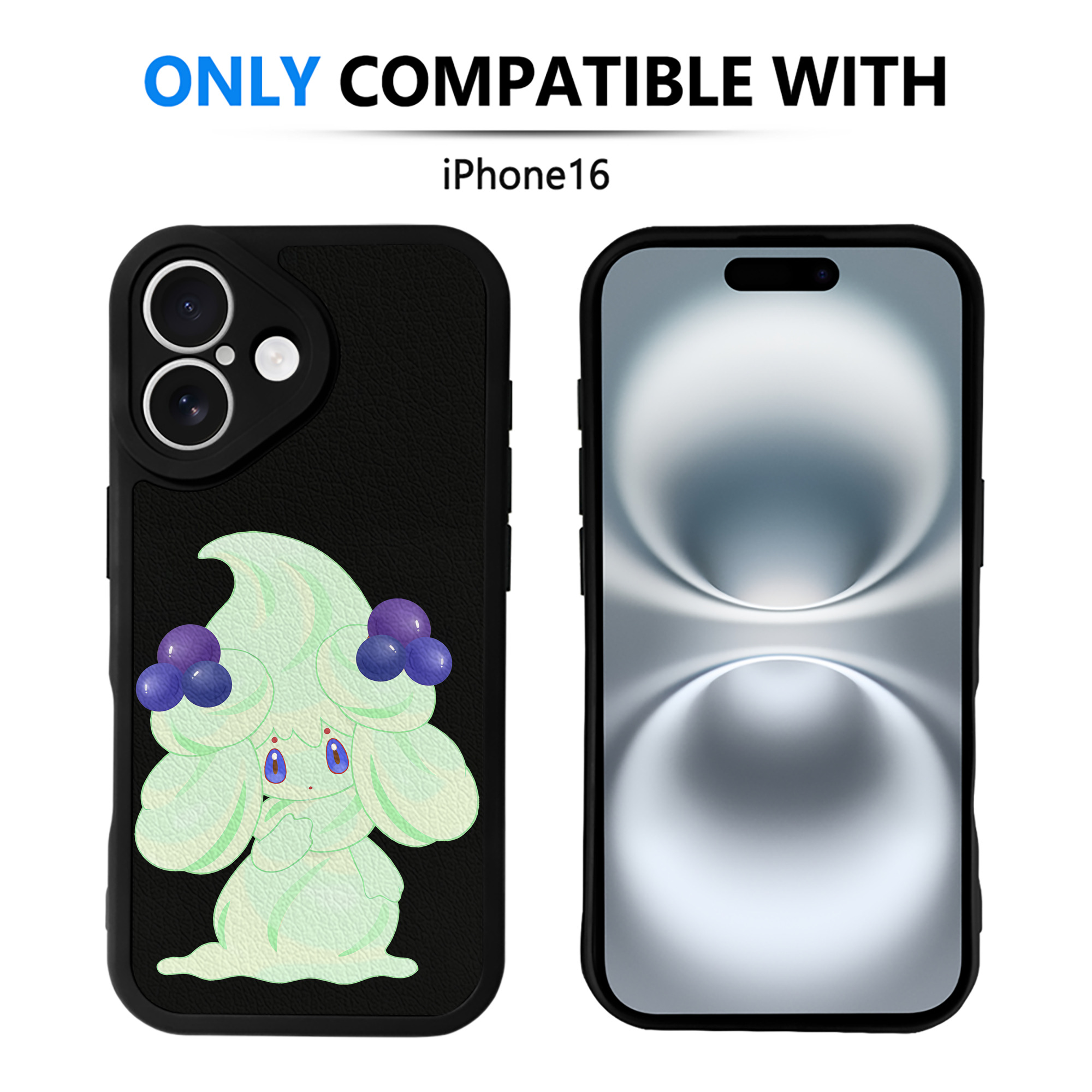 （画像用） ポケットモンスター Pokémon 【iPhone 16シリーズ対応】シリコンスマホケース（レザー調） 材質：シリコン